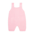Jardineira Tricot Trançada Rosa Feminina Mini & Co
