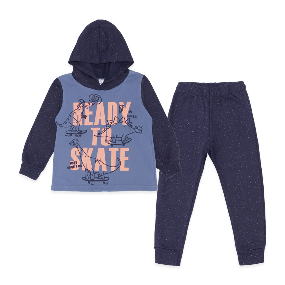 Conjunto Moletom Flanelado Blusa com Capuz Ready to Skate Taita - Masculino