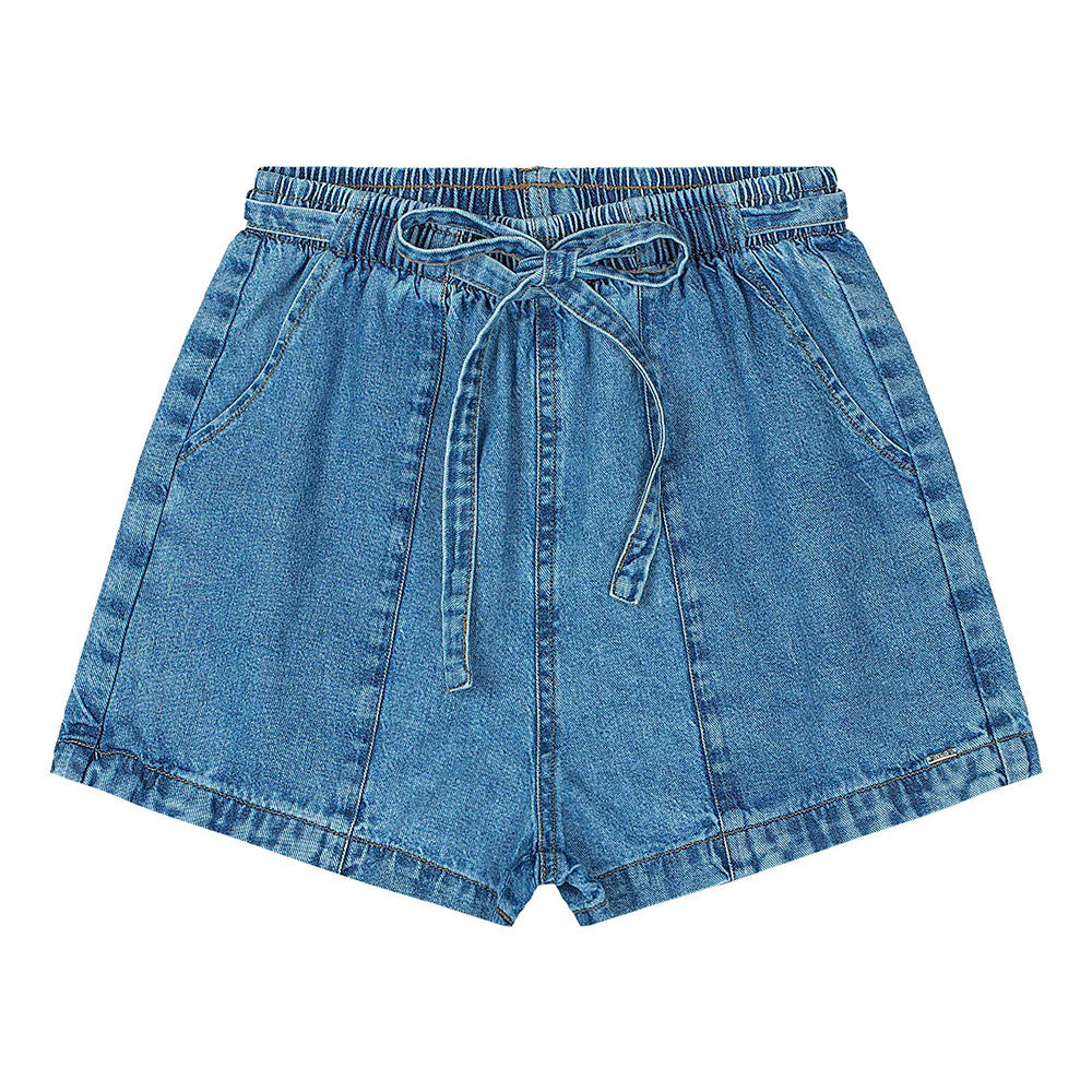 Shorts Jeans Com Faixa Beeloop Linha Gloss Feminino