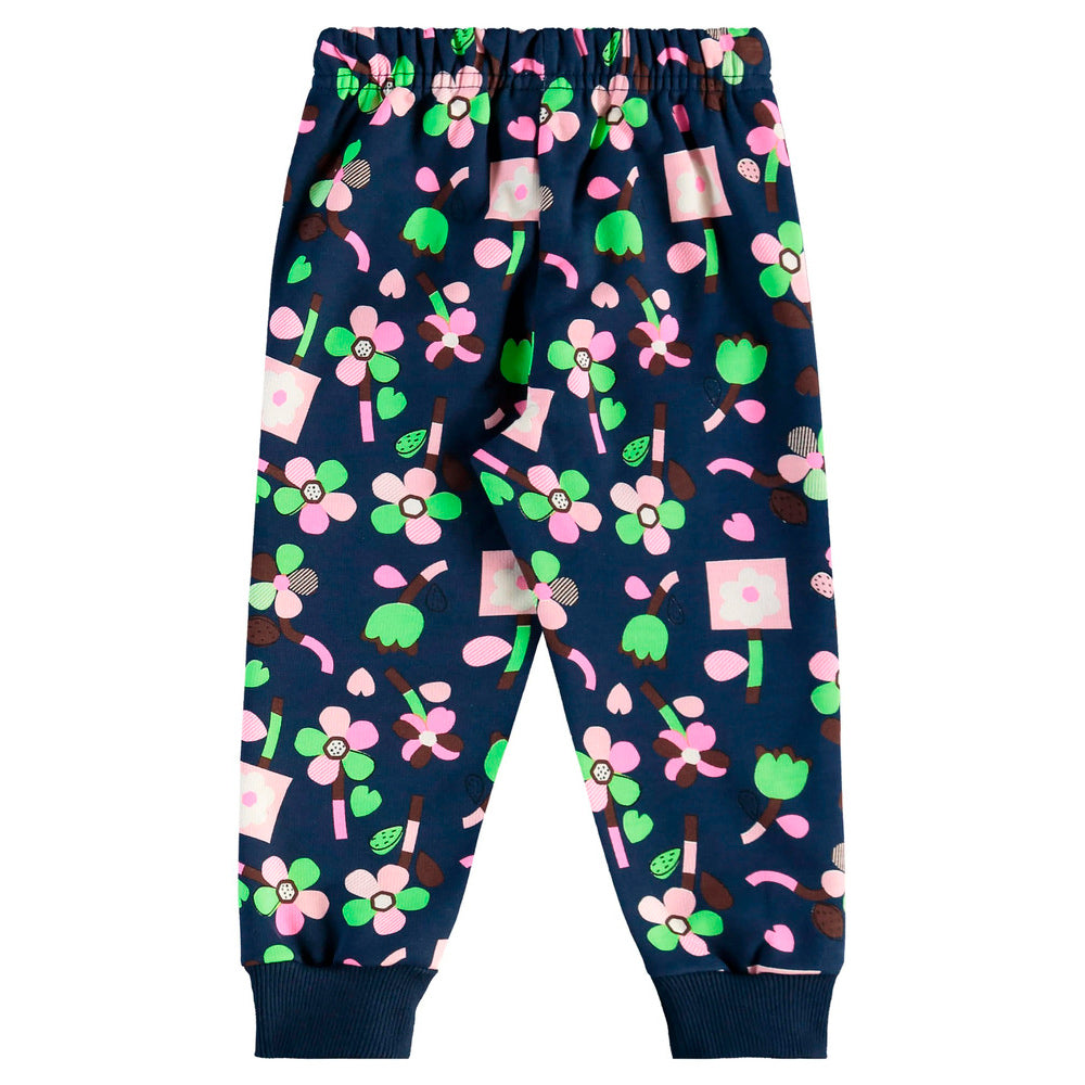 Conjunto Em Moletom Blusão e Calça Moletom Florido Bee Loop Feminina