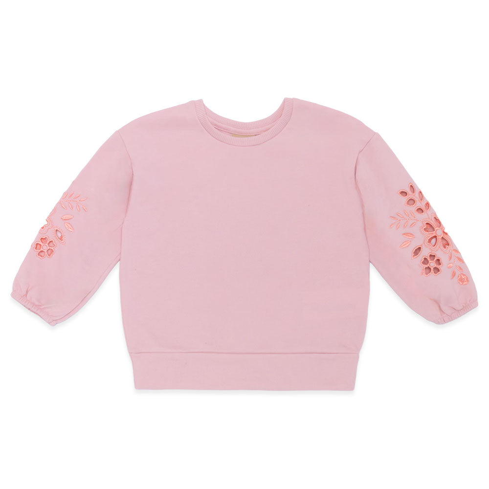 Blusa Moletom Manga Longa com Bordado Vazado Milon - Feminina