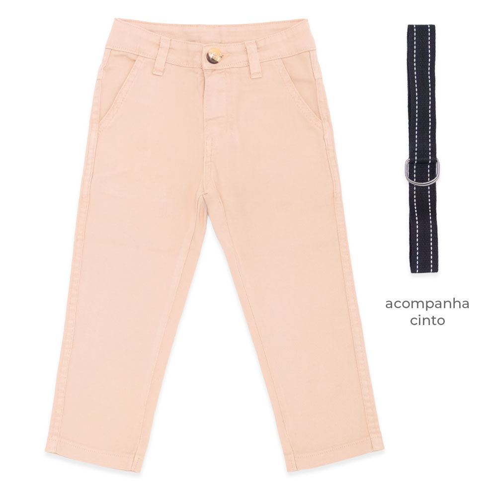 Calça Sarja com Cinto Milon - Masculina