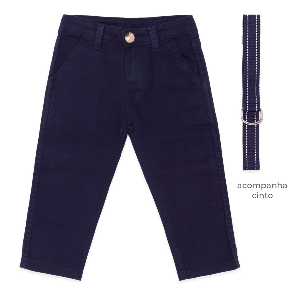 Calça Sarja com Cinto Milon - Masculina