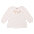 Blusinha Manga Longa Bordada Pompom Coelhinhos Milon - Feminina