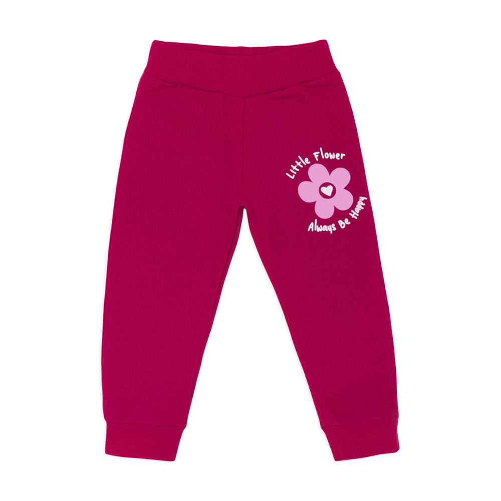 Calça Moletom Flanelada com Punho Little Flower Taita - Feminina