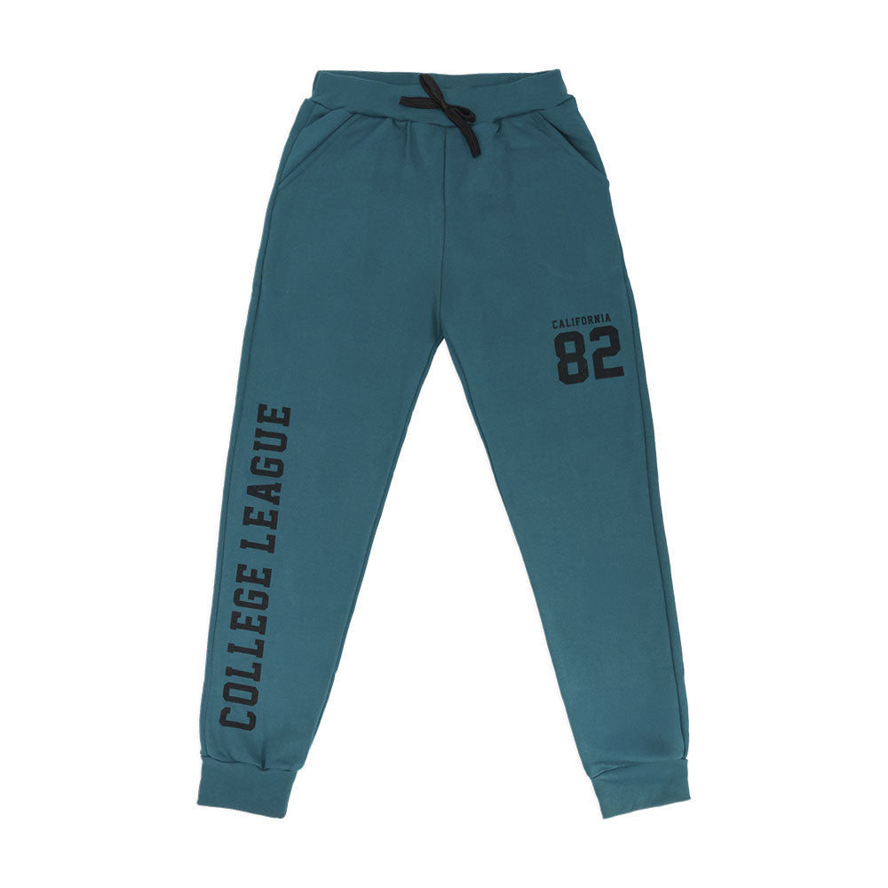 Calça Moletom Flanelada com Punho College League Taita - Masculina