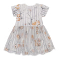 Vestido Estampado Raposinha Malha e Tule Kiki Xodó - Feminino