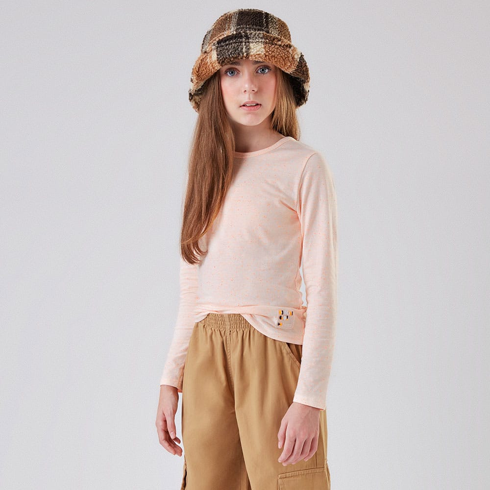 Blusinha Manga Longa Cotton Botomix Neon Nina Go - Feminina