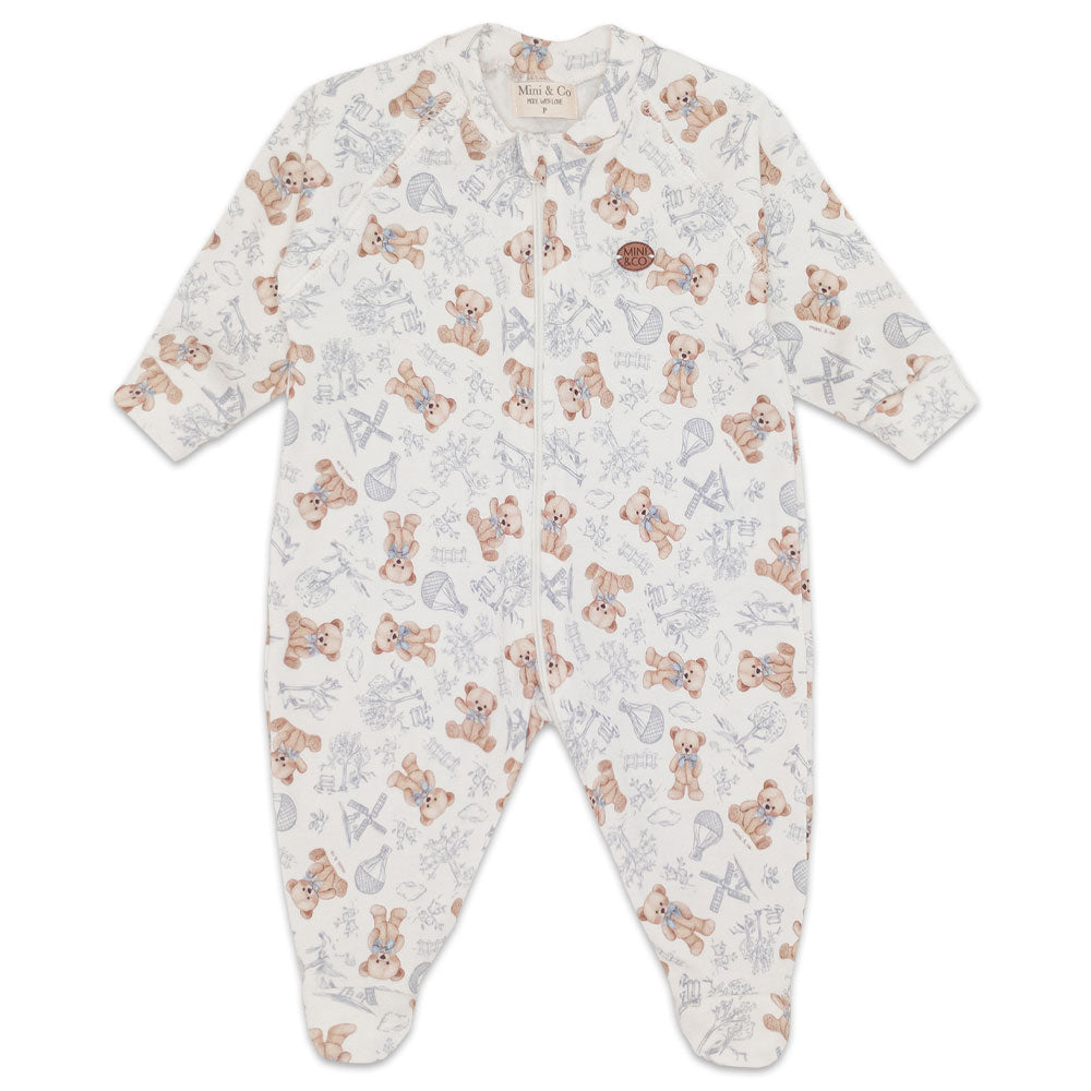 Macacão Manga Longa Estampado com Ziper Suedine Masculino – Urso Provençal