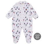 Macacão Manga Longa Estampado com Ziper Suedine Masculino – Navy