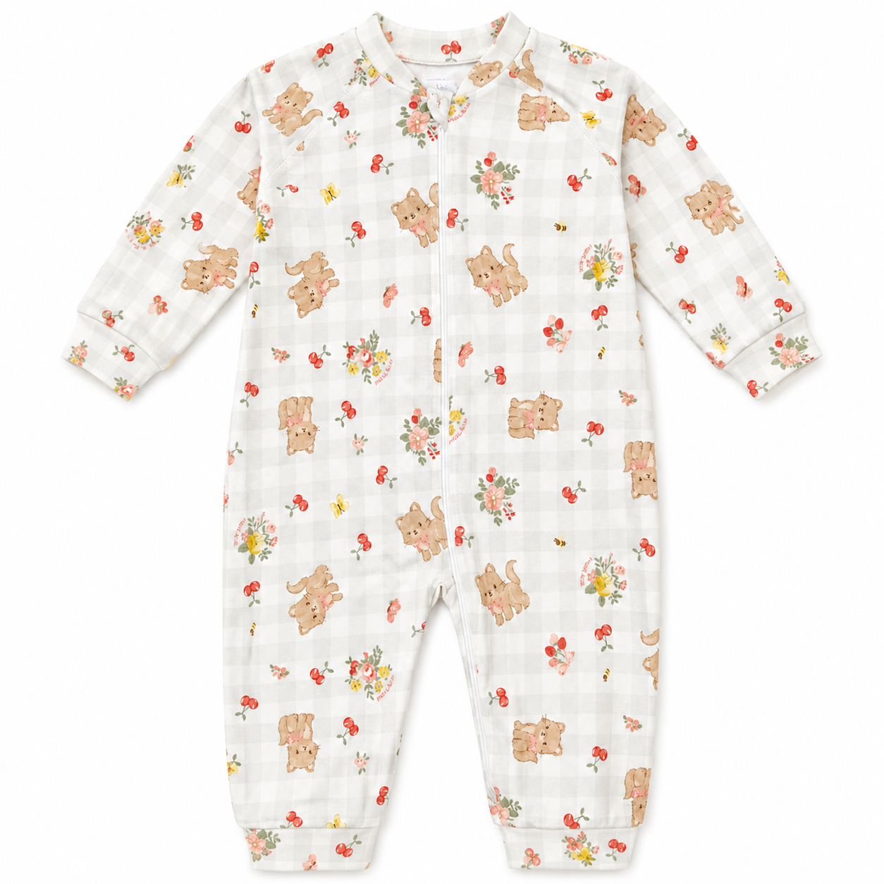Macacão Manga Longa Mini & CO Feminino - Gatinhas