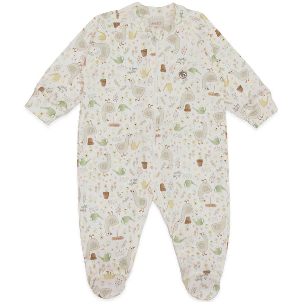 Macacão Manga Longa Estampado com Ziper Suedine Feminino – Little Sweet