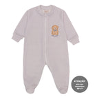 Macacão Manga Longa Estampado com Ziper Suedine Masculino – Cachorrinhos