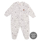 Macacão Manga Longa Estampado com Ziper Suedine Unissex – Fazendinha