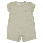 Macacão Manga Curta Estampado Suedine Feminino - Little Sweet