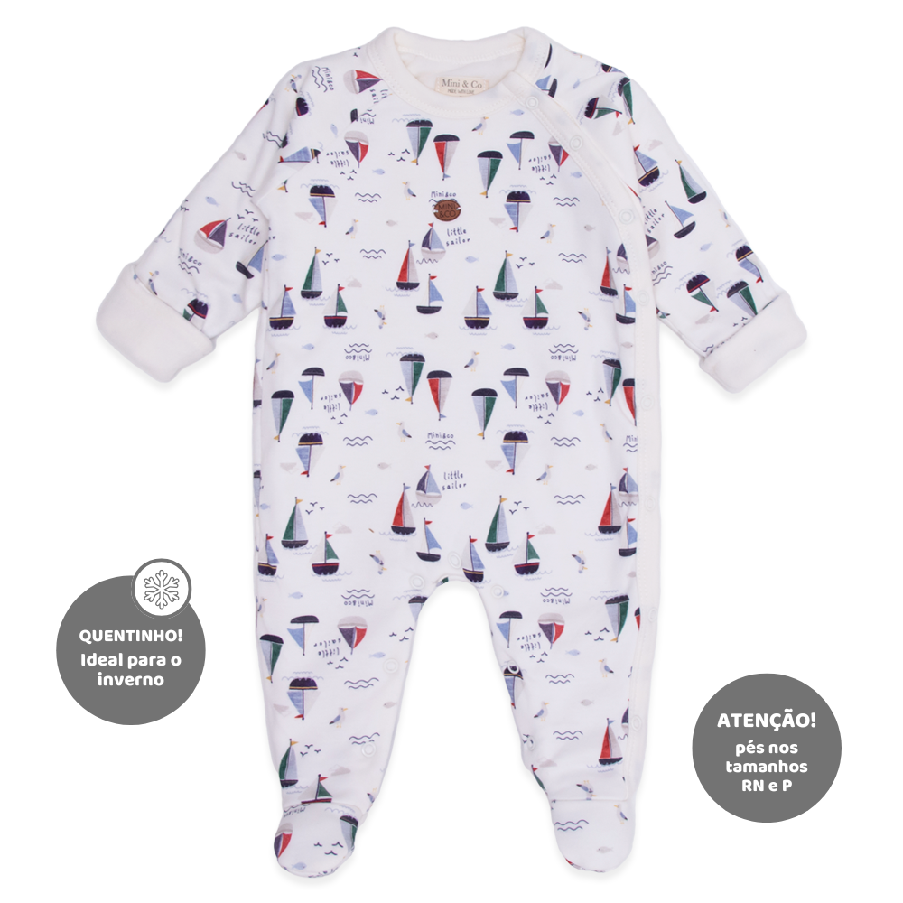 Macacão Manga Longa Forrado Suedine e Soft Masculino - Navy