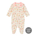 Macacão Manga Longa com Gola Bordada Feminino Mini & Co - Gatinhas