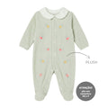 Macacão Manga Longa Plush Bordado com Gola Feminino Mini & Co - Gatinhas