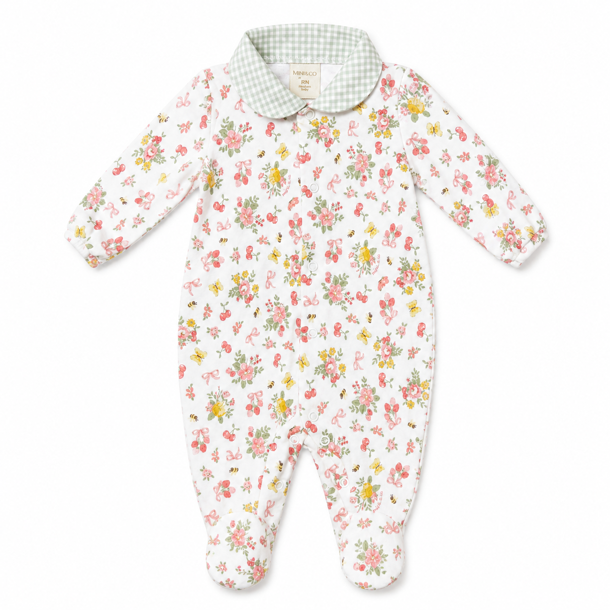 Macacão Manga Longa Com Gola Mini & CO Feminino - Gatinhas
