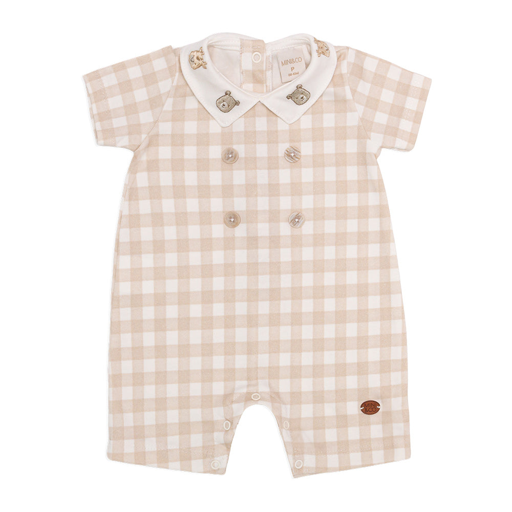 Macacão Manga Curta com Gola Masculino - Bichinhos Transporte