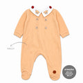 Macacão Manga Longa Com Gola Bipartida Mini & CO Em Tricot Masculino - Urso Esporte