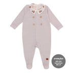 Macacão Manga Longa com Gola Bipartida Suedine Masculino – Cachorrinhos