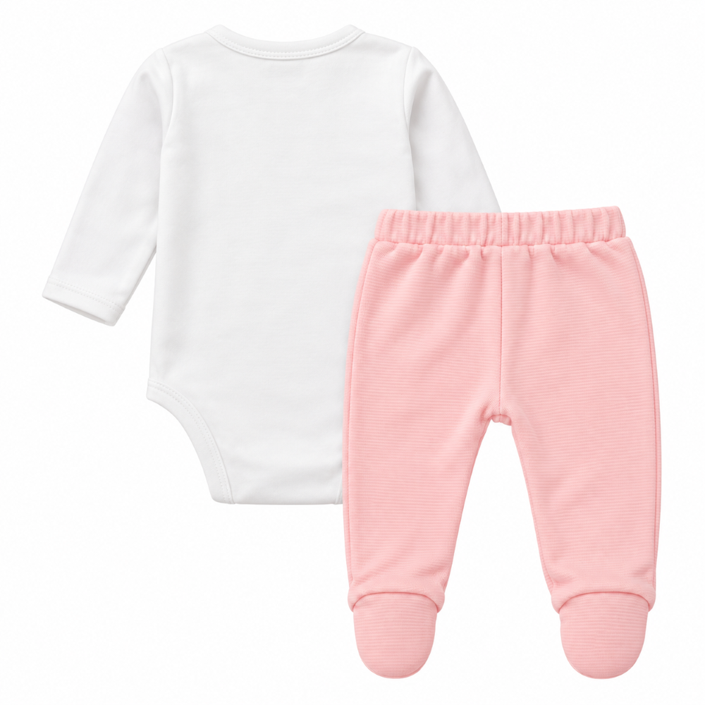 Conjunto Body Manga Longa e Mijão Babadinho Suedine Menina Mini & Co - Cachorrinha