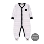 Macacão Manga Longa Listrado Suedine Mini & Co Masculino - Carrinhos