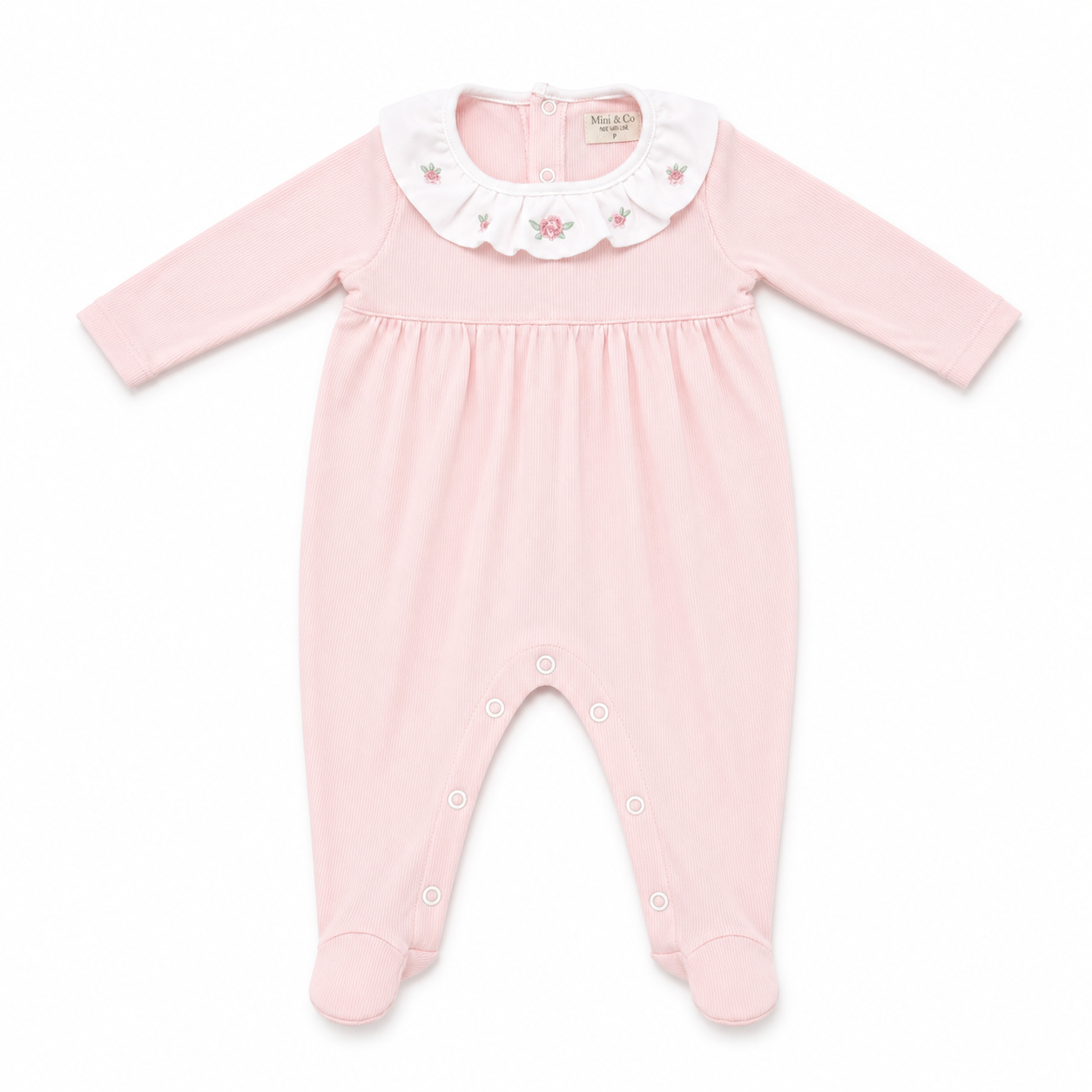 Macacão Manga Longa Com Gola E Babado Mini & CO Feminino - Ursinhas
