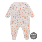 Macacão Manga Longa com Gola Babado Estampado Feminino - Hamster