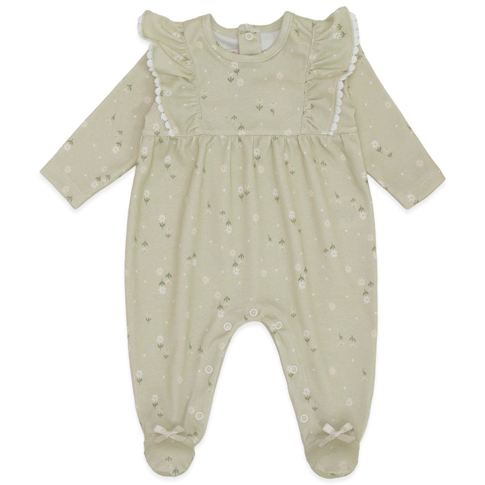 Macacão Manga Longa Recorte e Babado Suedine Feminino - Little Sweet