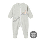 Macacão Manga Longa Zíper Plush Masculino Mini & Co - Carrinhos