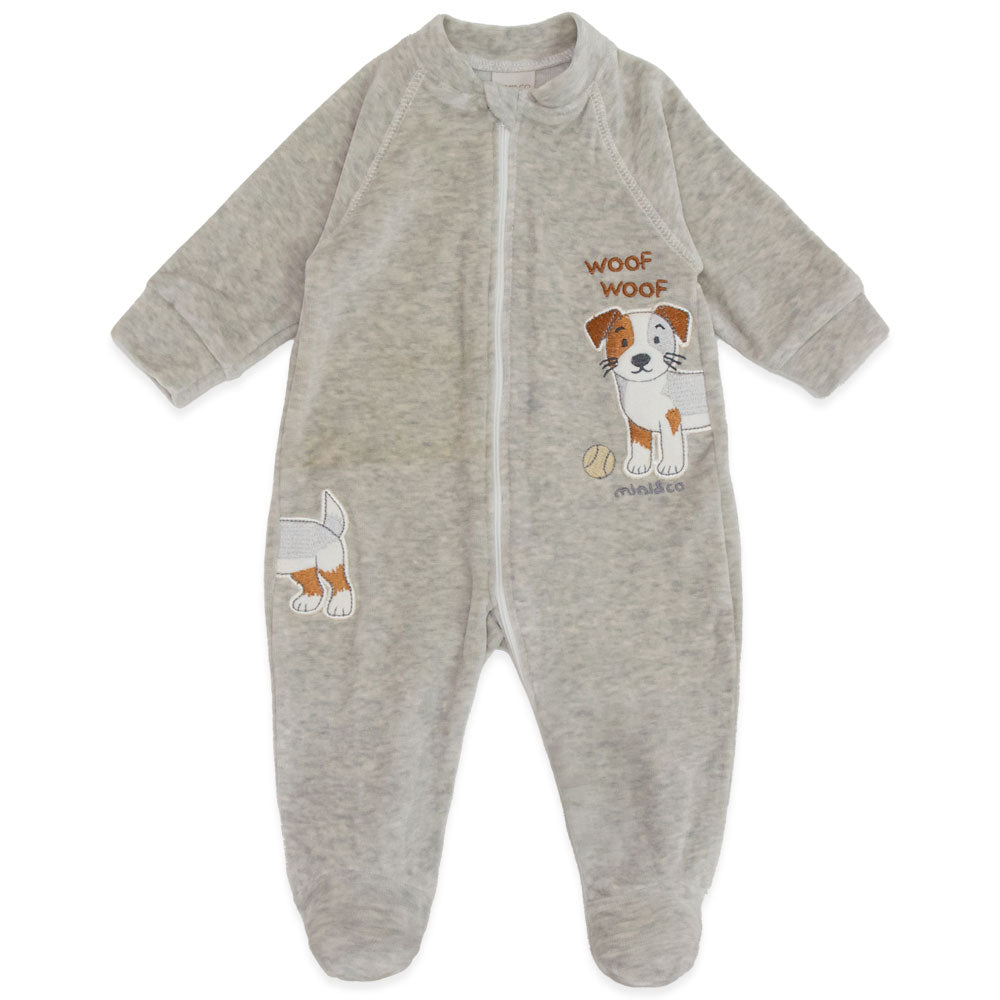 Macacão Manga Longa Bordado Plush Masculino – Cachorrinho