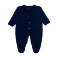 Macacão Manga Longa Tricot Marinho Masculino - Mini & Co