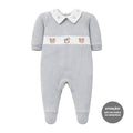 Macacão Manga Longa Gola Tricot Masculino Mini & Co - Ursinhos