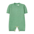 Macacão Manga Curta Tricot Sopreposto Verde Masculino - Mini & Co