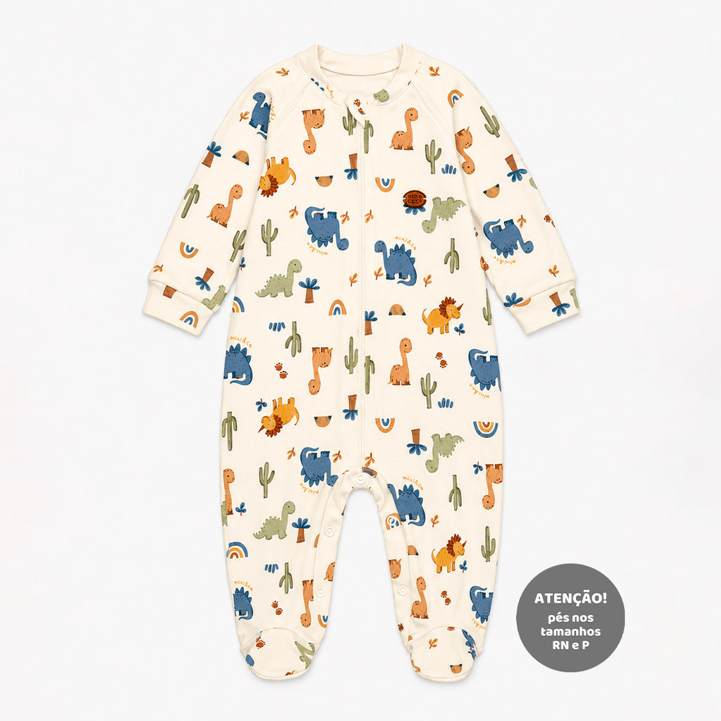Macacão Manga Longa Zíper Suedine Masculino Mini & Co – Dinos