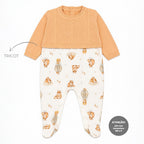 Macacão Manga Longa Sobreposto Tricot e Suedine Masculino Mini & Co – Capivaras