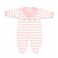 Macacão Manga Longa Tricot Listrado Ursinha Feminino – Mini & Co