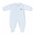 Macacão Manga Longa Tricot Ponto Losango Azul Masculino – Mini & Co
