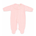 Macacão Manga Longa Trancinhas Tricot Gola Rosa Feminino – Mini & Co