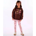 Conjunto Blusão Felpado E Legging Quimby Cookie Mood Feminino