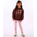 Conjunto Blusão Felpado E Legging Quimby Cookie Mood Feminino