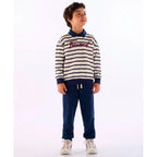 Conjunto Blusão Listrado E Calça Moletom Quimby Masculino