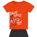 Conjunto Manga Curta E  Bermuda Brandili Estampa De Dinossauro Masculino