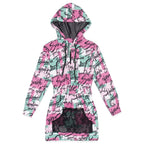 Vestido Manga Longa Capuz com Zíper Estampado Menina Anjo - Feminino