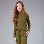 Blusinha Manga Longa Ribana Canelada Gola Nina Go - Feminina