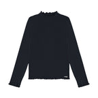 Blusinha Manga Longa Ribana Canelada Gola Nina Go - Feminina