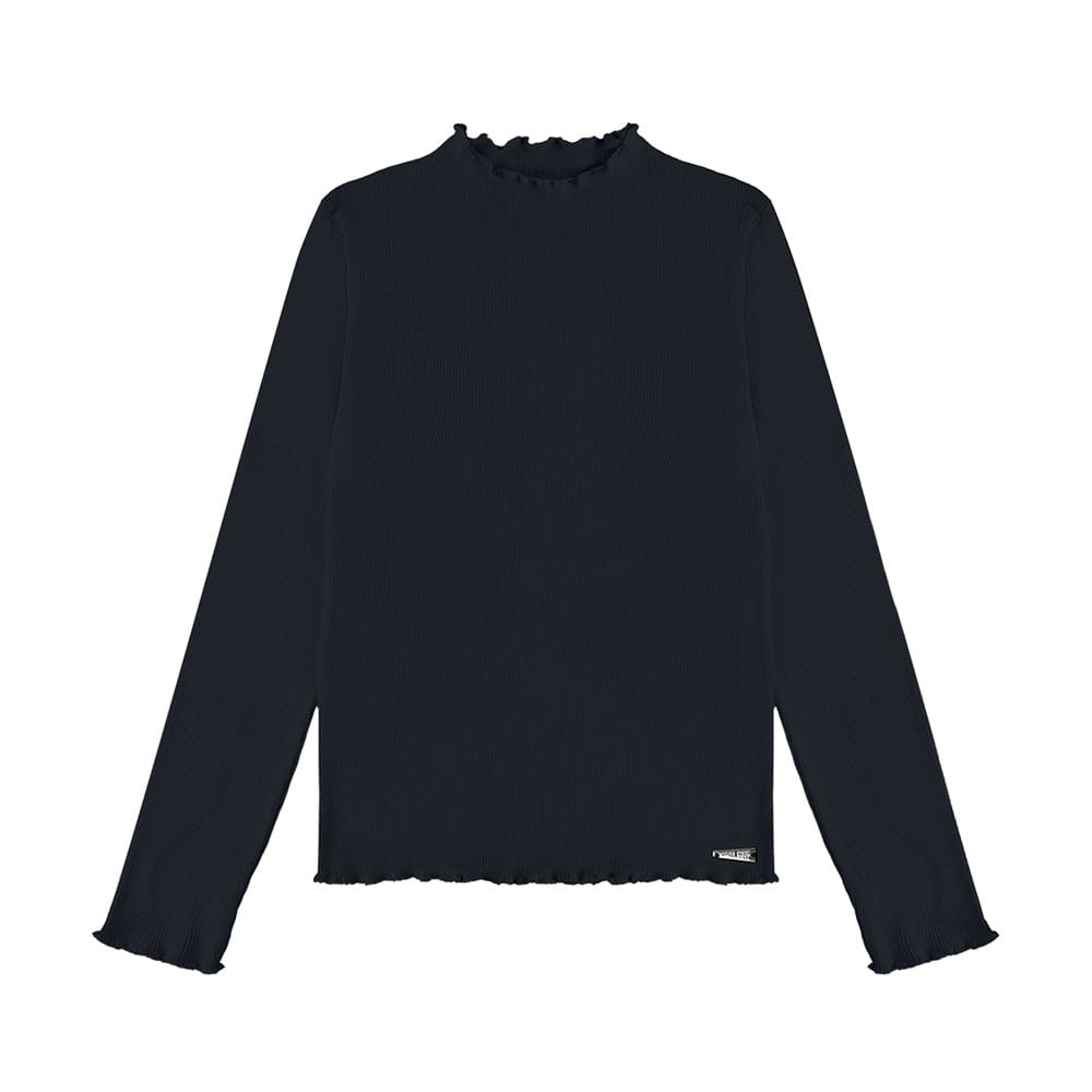 Blusinha Manga Longa Ribana Canelada Gola Nina Go - Feminina