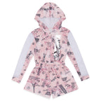 Macaquinho com Capuz e Zíper Estampado Menina Anjo - Feminino